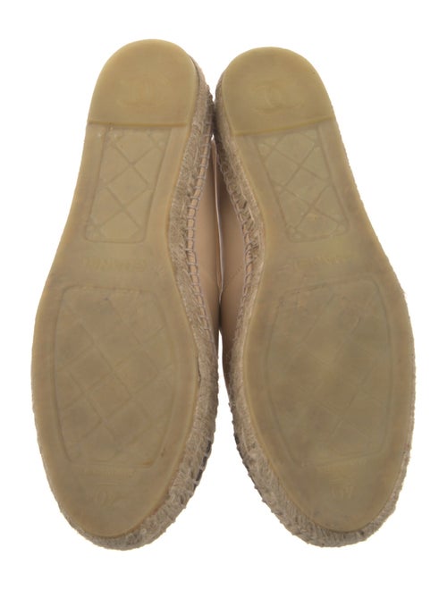 Chanel Interlocking CC Logo Leather Espadrilles