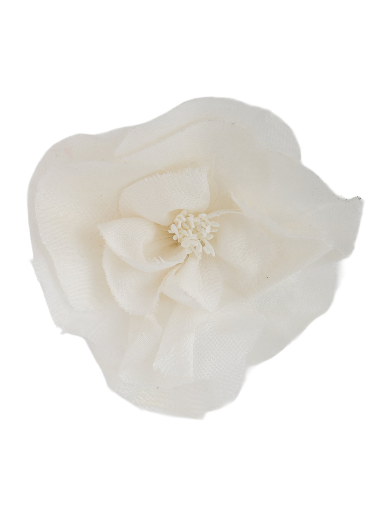 Chanel Vintage Silk Camellia Brooch
