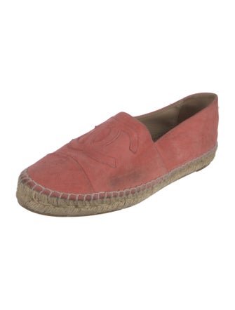 Chanel Interlocking CC Logo Suede Espadrilles