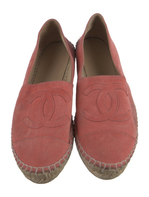 Chanel Interlocking CC Logo Suede Espadrilles