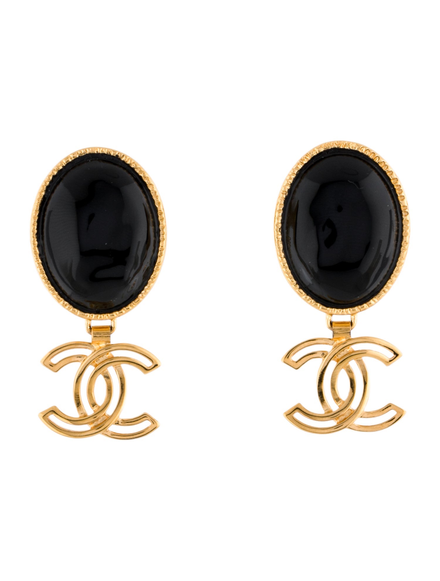 Chanel 2020 Resin CC Drop Earrings
