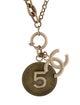 Chanel Resin CC No. 5 Medallion Pendant Necklace