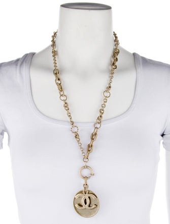 Chanel Resin CC No. 5 Medallion Pendant Necklace