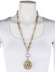 Chanel Resin CC No. 5 Medallion Pendant Necklace