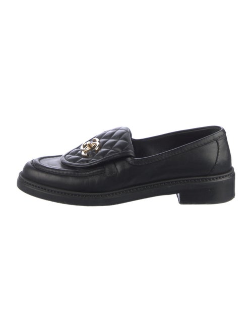 Chanel Interlocking CC Logo Lambskin Loafers