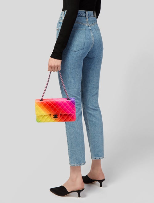 Chanel 2023 Medium Rainbow Classic Double Flap Bag