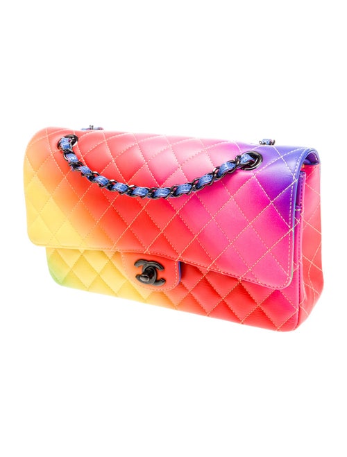 Chanel 2023 Medium Rainbow Classic Double Flap Bag