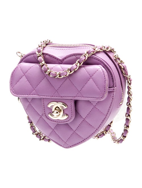 Chanel 2022 Mini CC In Love Heart Clutch w/Chain