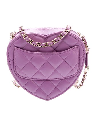 Chanel 2022 Mini CC In Love Heart Clutch w/Chain