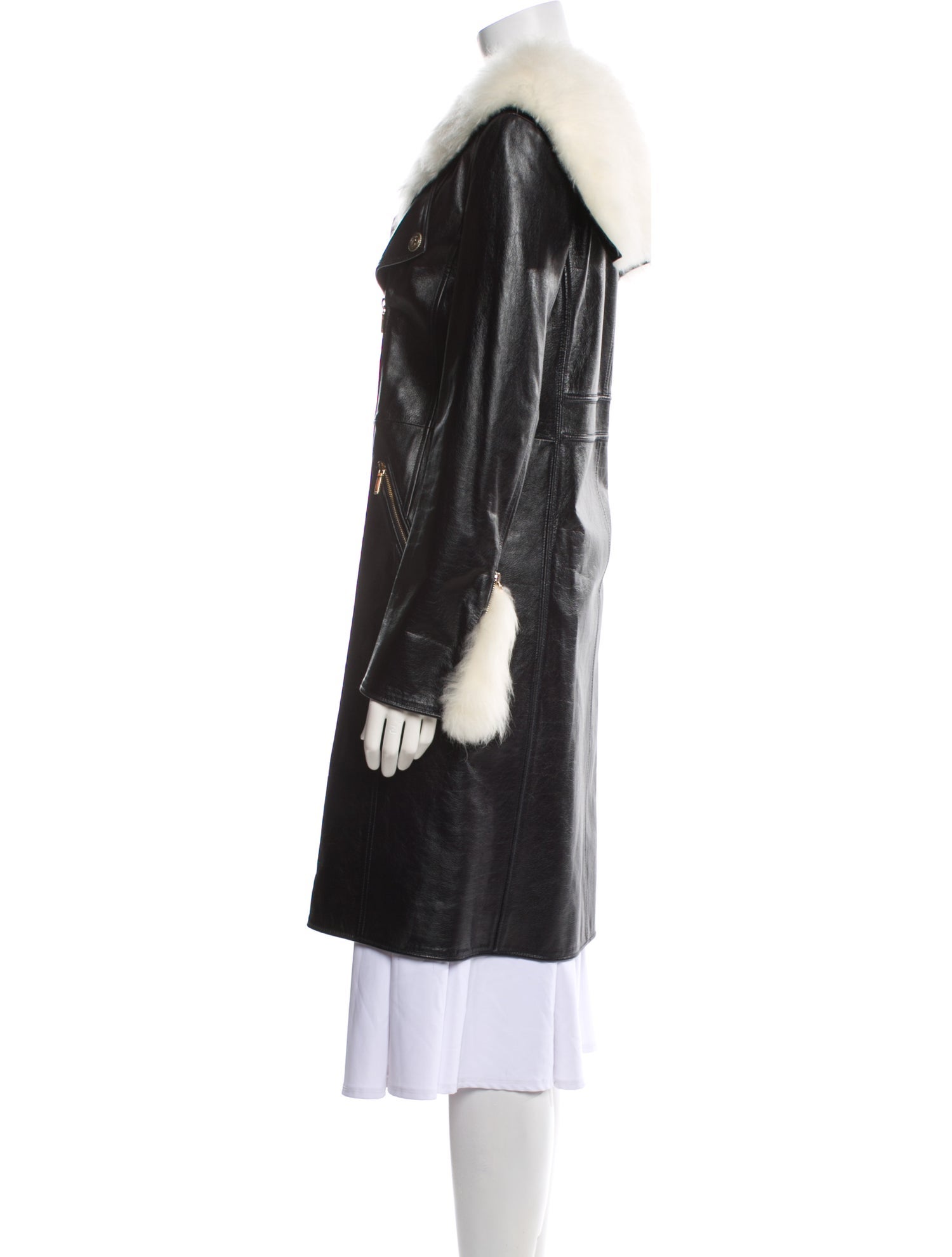 Chanel 2018 Leather Fur Coat w/ Tags