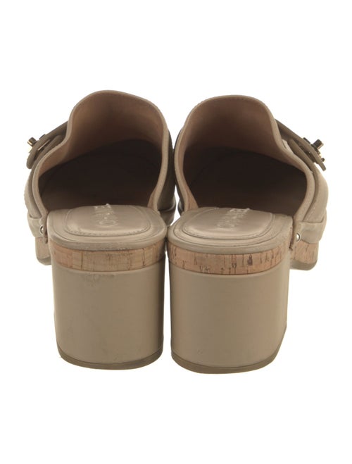 Chanel Interlocking CC Logo Leather Mules