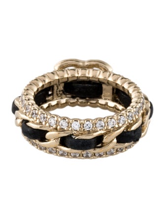 Chanel Leather & Strass CC Band