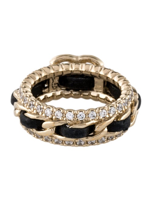Chanel Leather & Strass CC Band