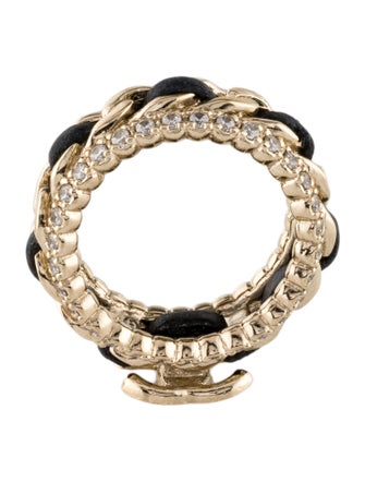 Chanel Leather & Strass CC Band