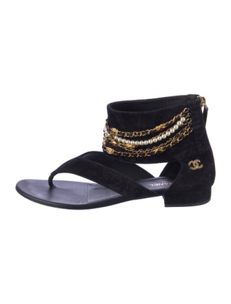 Chanel 2022 Interlocking CC Logo Sandals