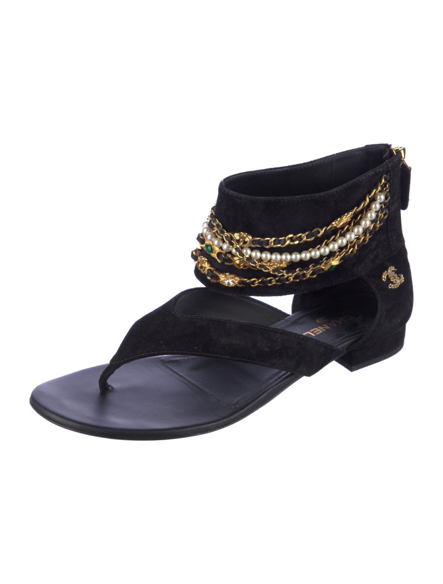 Chanel 2022 Interlocking CC Logo Sandals