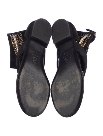 Chanel 2022 Interlocking CC Logo Sandals