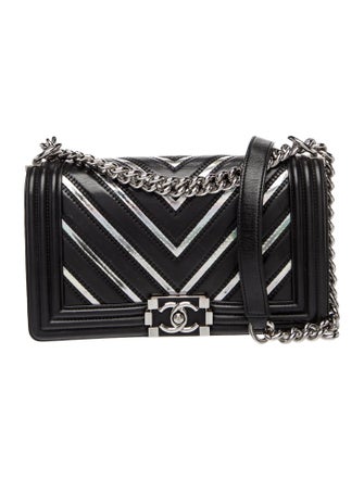 Chanel Medium Holographic Chevron Boy Bag