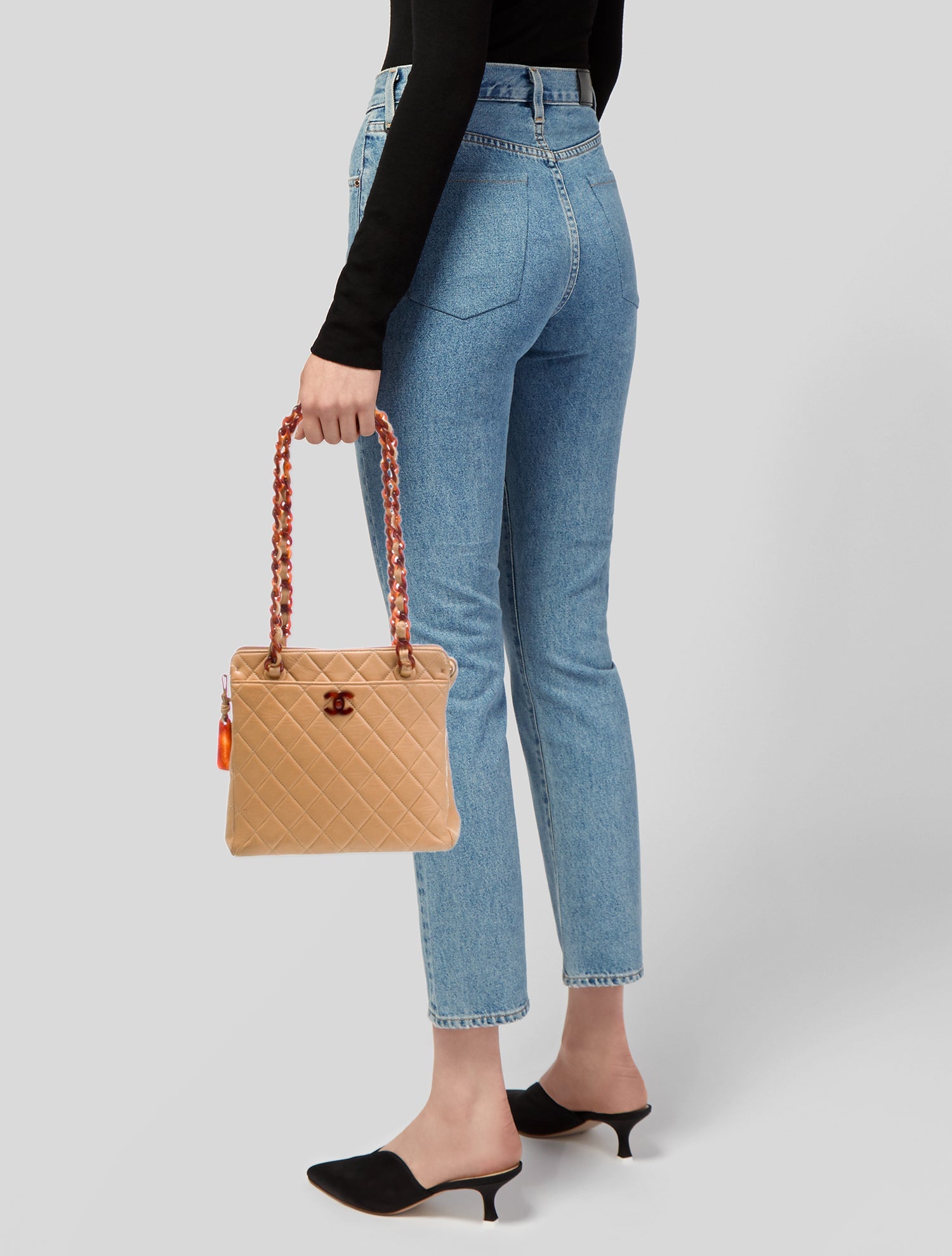 Chanel Quilted Tortoise CC Shoulder Bag