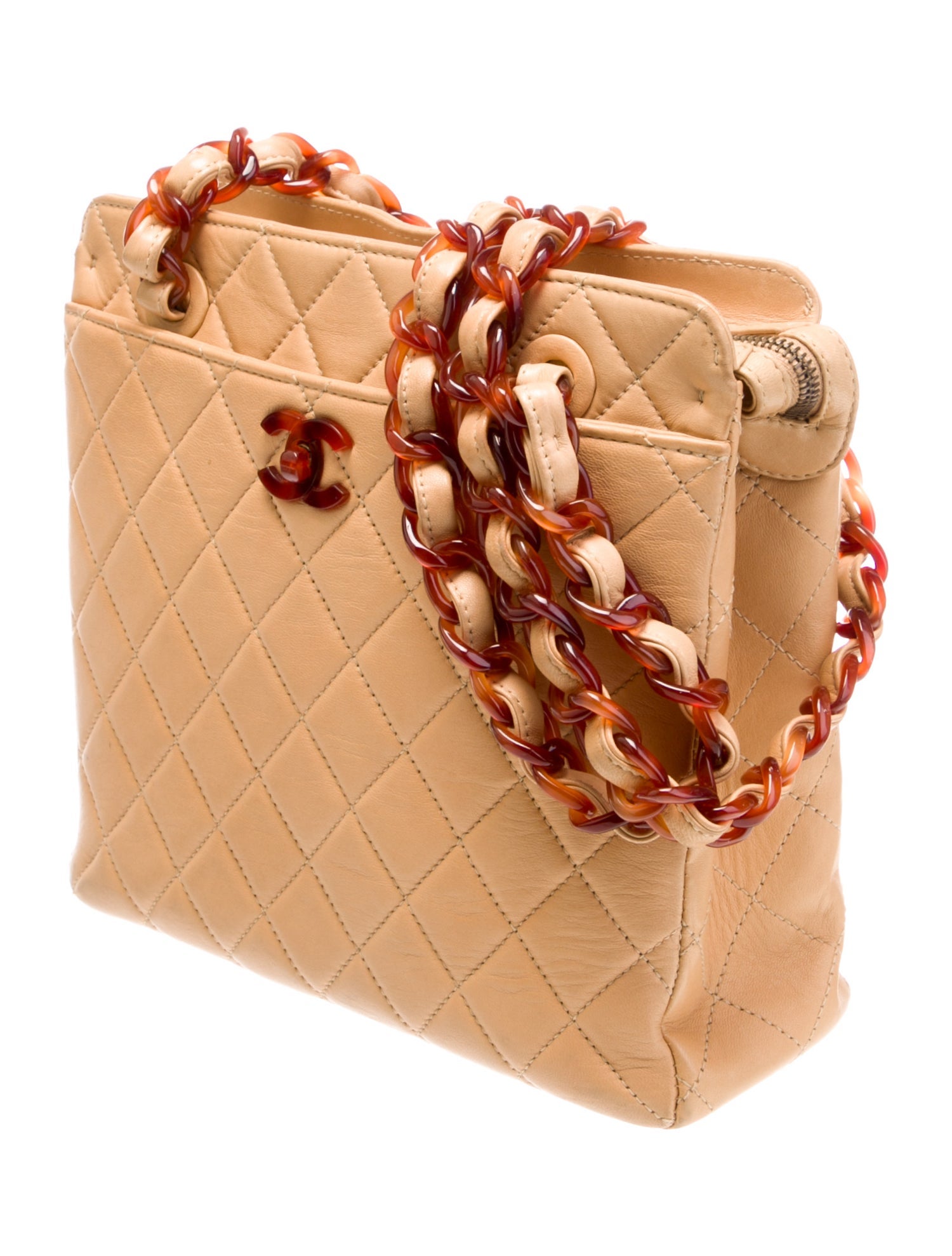 Chanel Quilted Tortoise CC Shoulder Bag