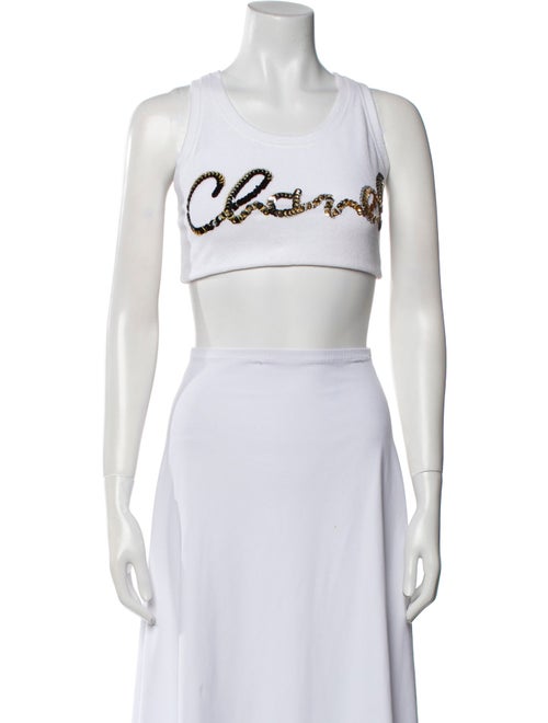 Chanel 2022 Graphic Print Crop Top