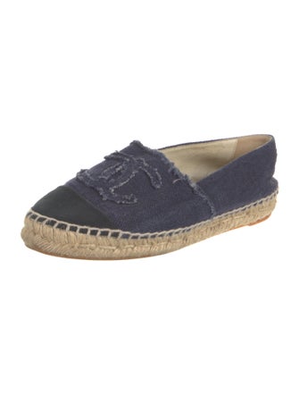 Chanel Interlocking CC Logo Denim Espadrilles
