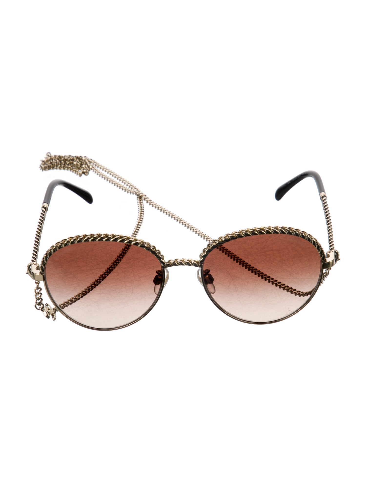 Chanel Interlocking CC Logo Round Sunglasses