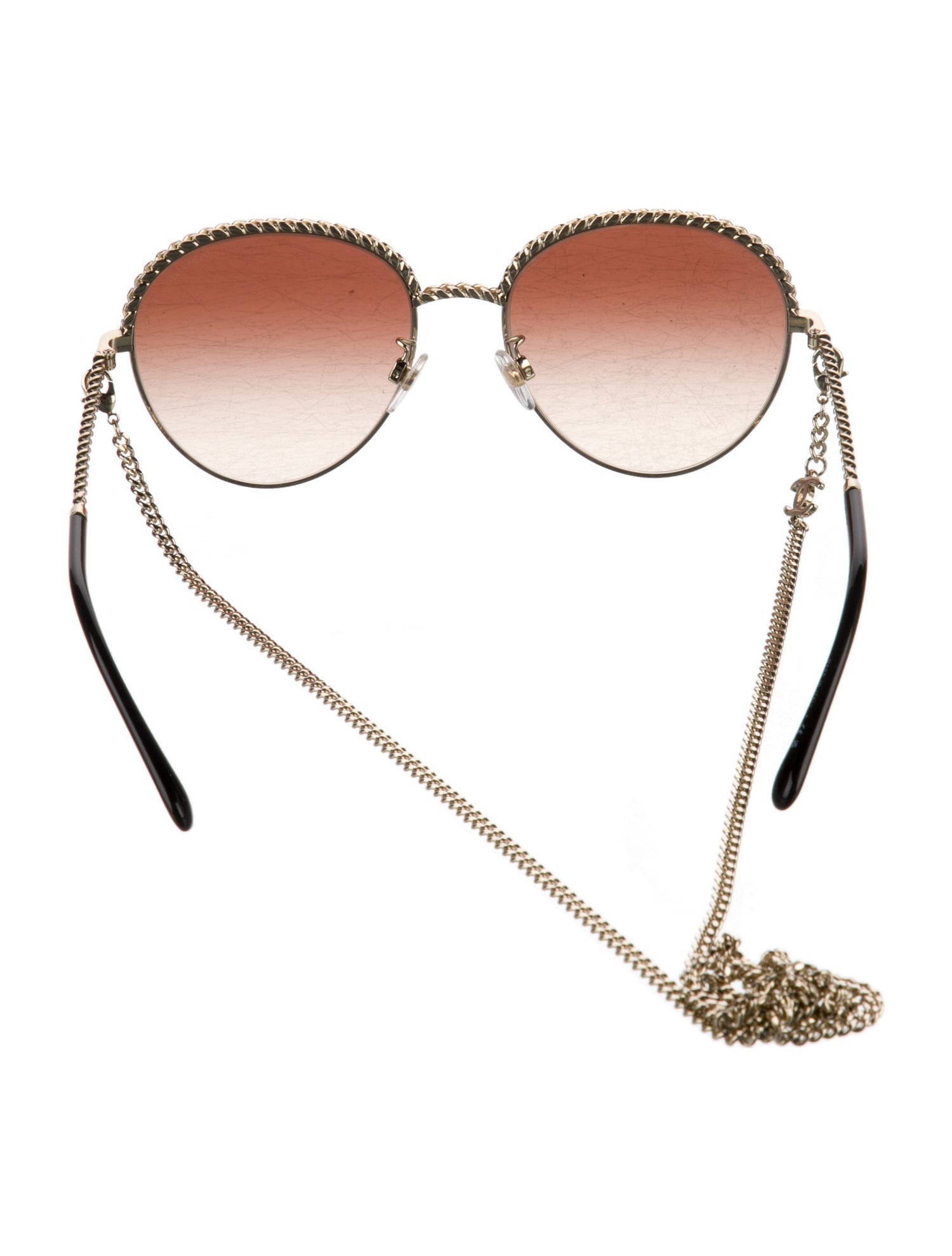 Chanel Interlocking CC Logo Round Sunglasses