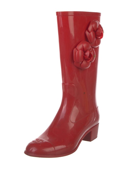 Chanel Interlocking CC Logo Rubber Rain Boots