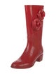 Chanel Interlocking CC Logo Rubber Rain Boots