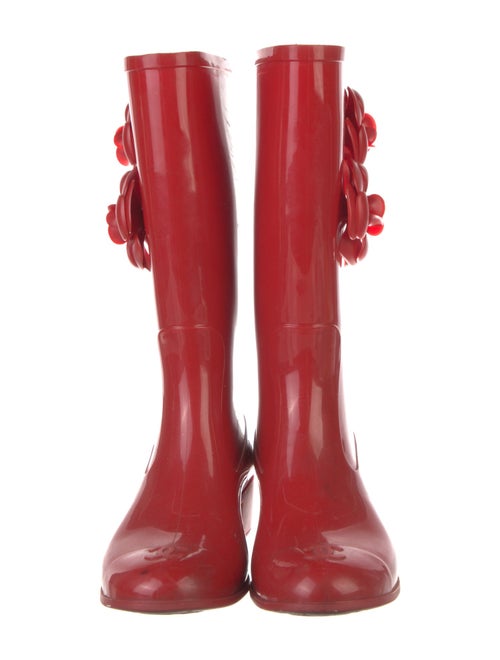 Chanel Interlocking CC Logo Rubber Rain Boots