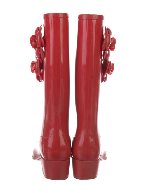 Chanel Interlocking CC Logo Rubber Rain Boots