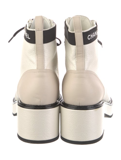 Chanel 2021 Interlocking CC Logo Combat Boots
