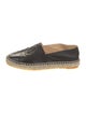 Chanel Interlocking CC Logo Leather Espadrilles