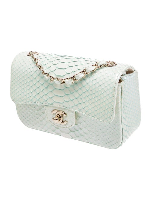 Chanel Rectangular Mini Python Single Flap Bag