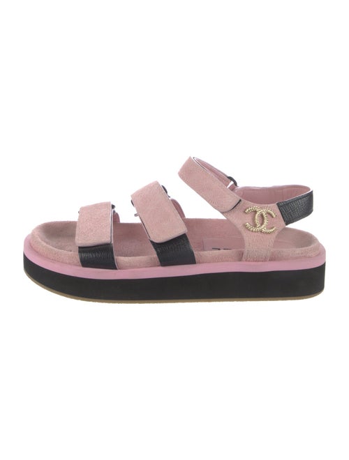 Chanel 2022 Interlocking CC Logo Slingback Sandals