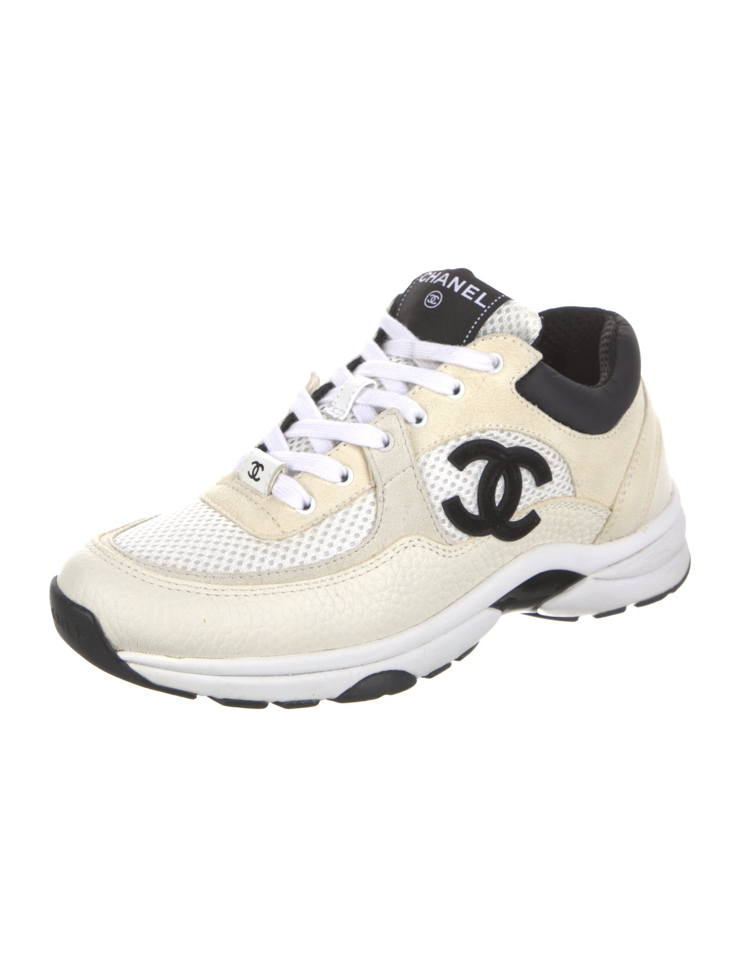 Chanel Interlocking CC Logo Mesh Sneakers