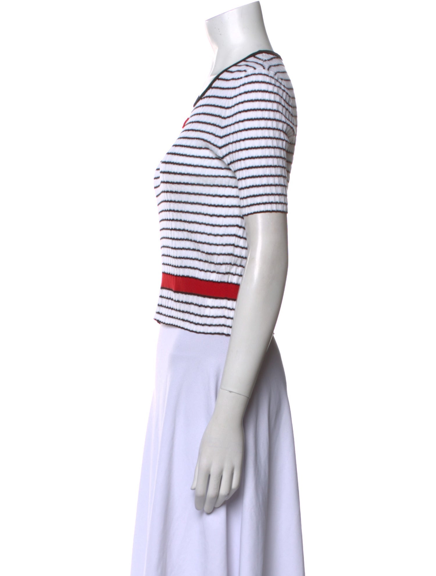 Chanel 2024 Striped Crop Top