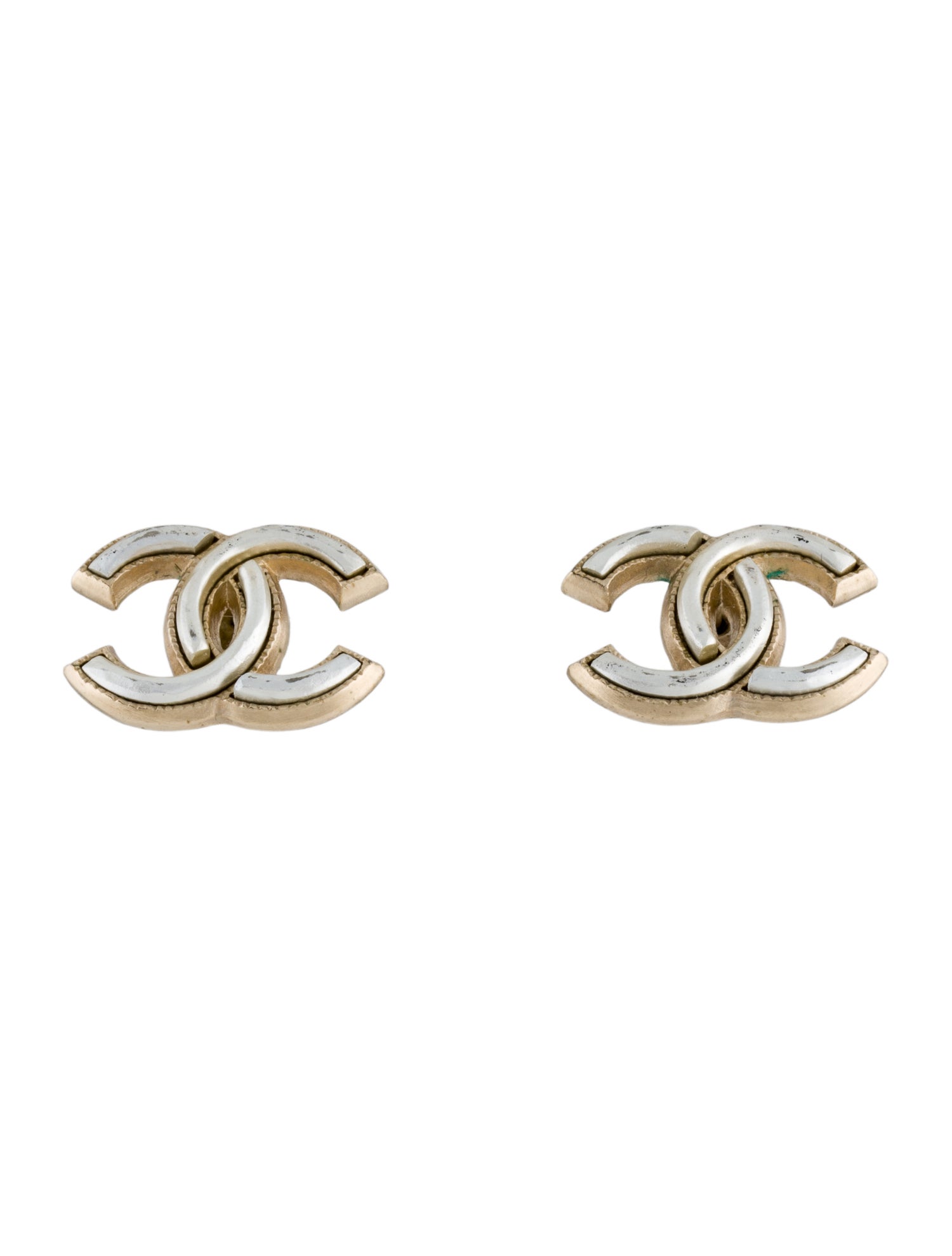 Chanel Faux Pearl CC Stud Earrings