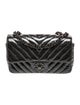 Chanel Chevron Classic So Black Rectangular Mini Flap Bag
