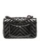 Chanel Chevron Classic So Black Rectangular Mini Flap Bag
