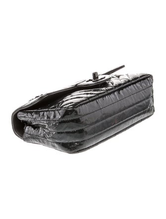 Chanel Chevron Classic So Black Rectangular Mini Flap Bag