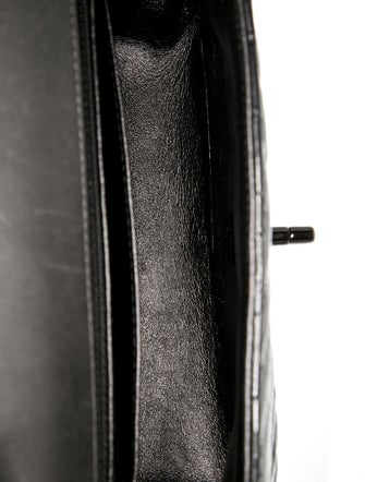 Chanel Chevron Classic So Black Rectangular Mini Flap Bag