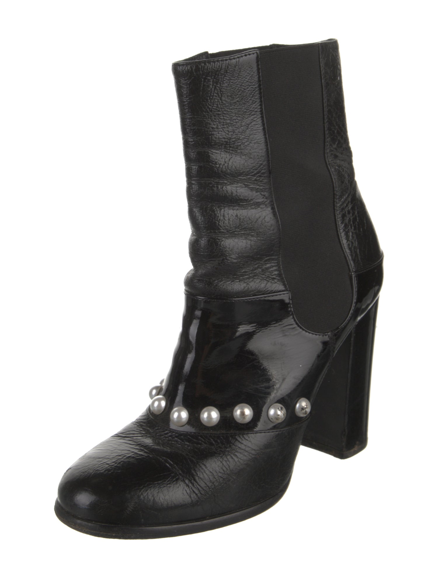 Chanel 2014 Interlocking CC Logo Chelsea Boots