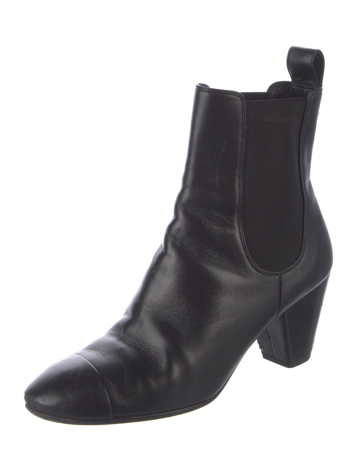 Chanel 2022 Interlocking CC Logo Chelsea Boots