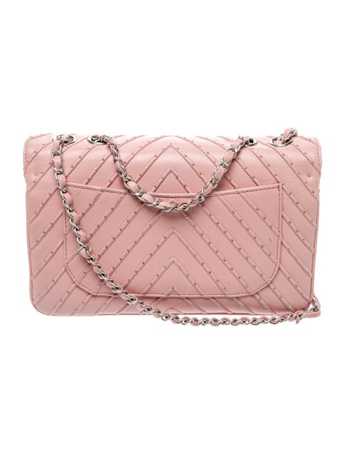 Chanel Studded Chevron Quilted Flap