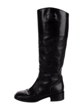 Chanel 2013 Interlocking CC Logo Riding Boots
