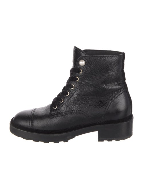 Chanel 2021 Interlocking CC Logo Combat Boots