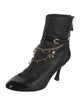 Chanel Interlocking CC Logo Leather Lace-Up Boots