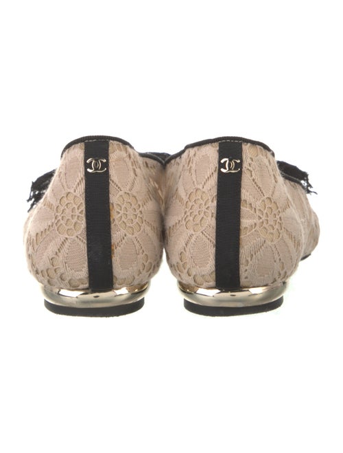 Chanel Interlocking CC Logo Lace Ballet Flats